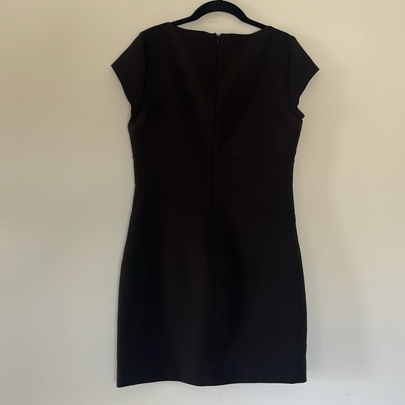 Zara Black Scoop Neck Stretch Mini Dress - L - Picture 3 of 4
